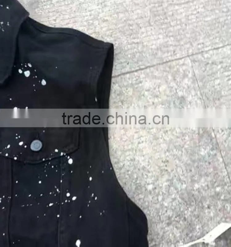 Men cheap price brand fashion casual denim vest
