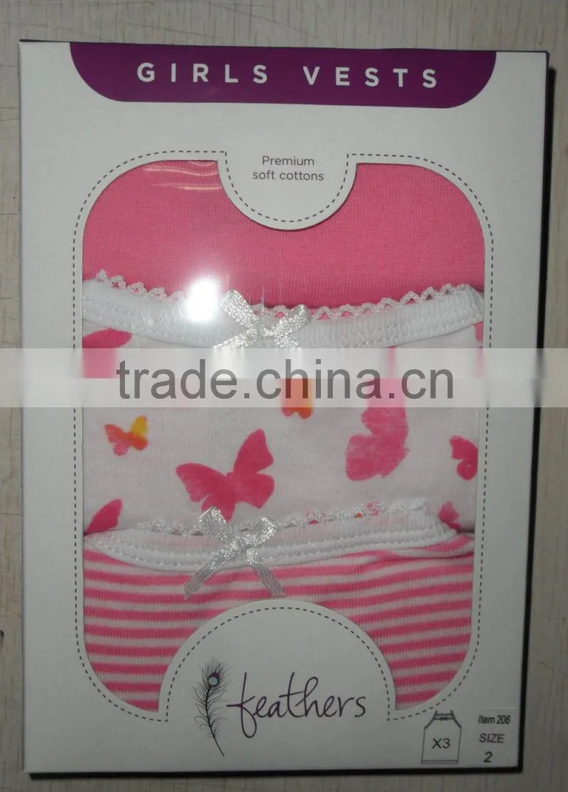 2 years to 14 years Premium Soft Cottons Girls Vests