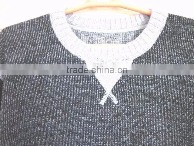 Fashion 12GG Knitted Elegant Brief V-Neck Pullover Winter Thick Sweater For Man