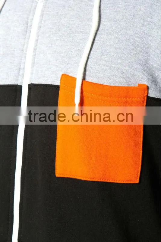 block hooded adult onesie with contrast pocket