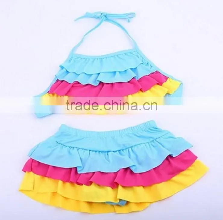 Fashion Sweet Two Piece Kids Bikini Swimwear muslim swimwear fashion swimwear