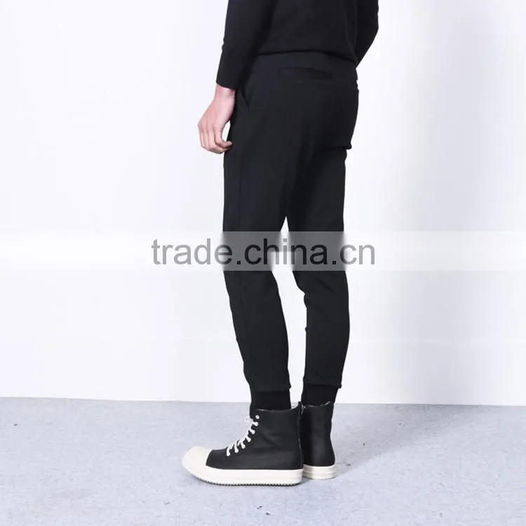 custom 100% cotton high quality fleece zipper jogger sweatpants with drawstring and pocket
