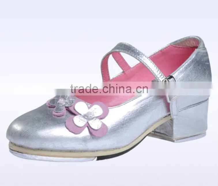 wholesale genuine cow flowers tap shoes for women and children