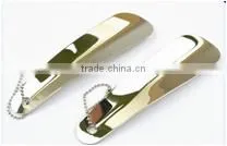 high strength stainless steel long shoe horn with hole
