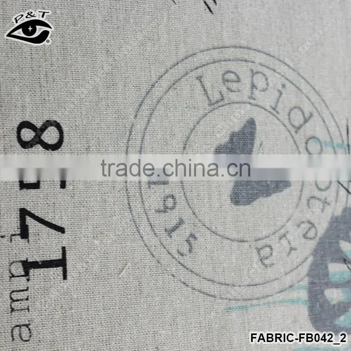 100% Linen Fabri Cotton Fabric Wholesale Fabric Butterfly Printed for Home Textile Curtain fabric