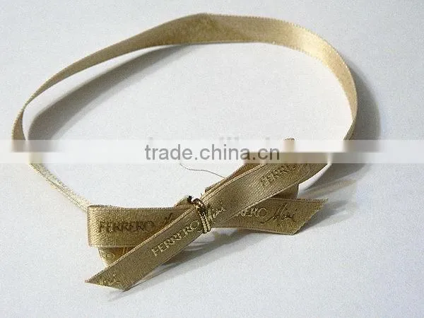 Special hot sell ribbon bow with elastic loop for shoes