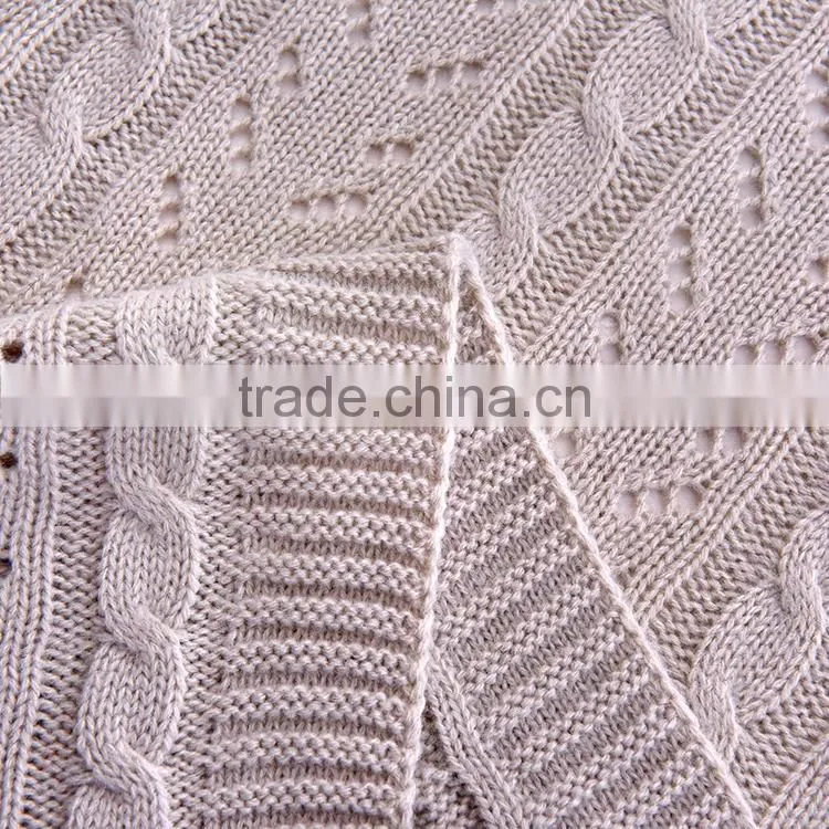 New design 100% acrylic knitted blanket