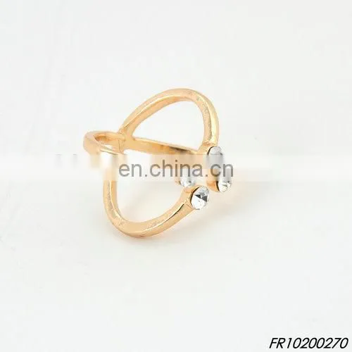 Heart shape simple ring for women gift gold plated ring