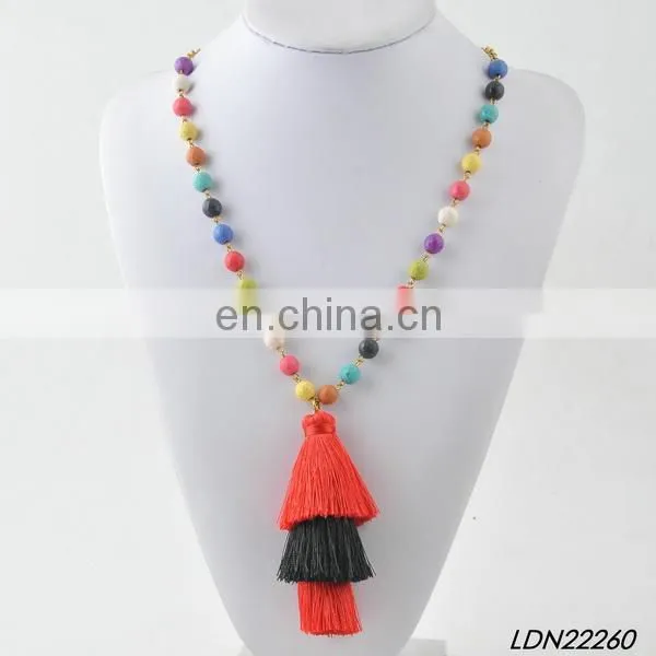 Latest Design Beads Necklace Fringe Necklace