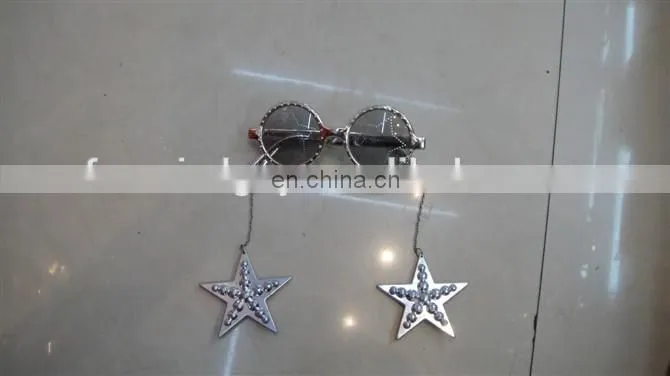 stra shaped glitter party sunglasses