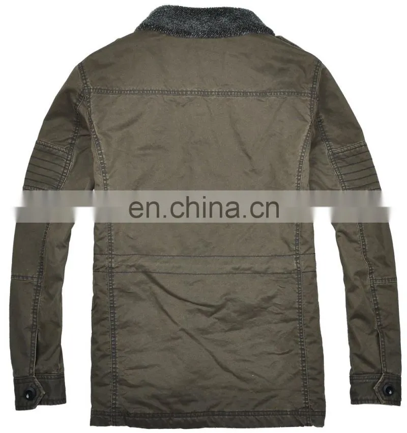 Latest Mens Winter Thick Padded Stylish Denim Jacket with Fur Collar