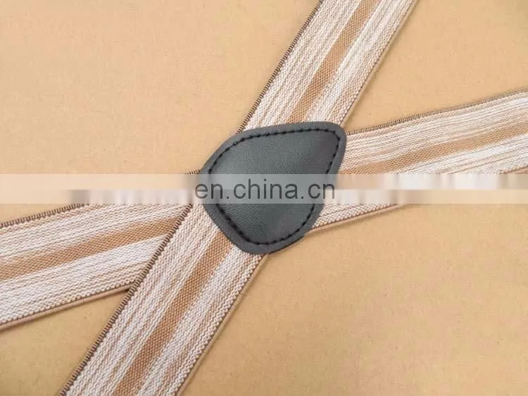 2017 yiwu wholesale custom printing suspenders striped suspenders
