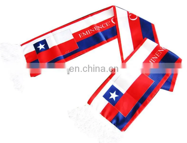 Cheap printing satin football fans scarf