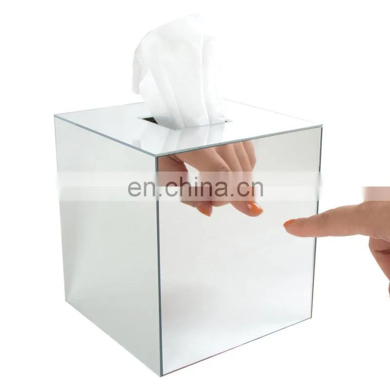 wholesales cheap sliver tissue paper box plastic packaging