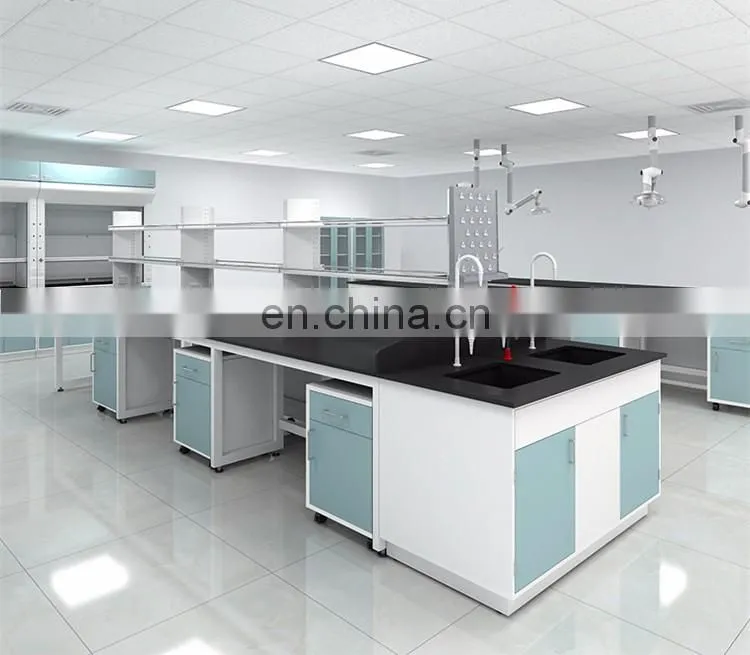 10ft metal work bench Steel lab furniture design/school laboratory chemicals/lab table with sink