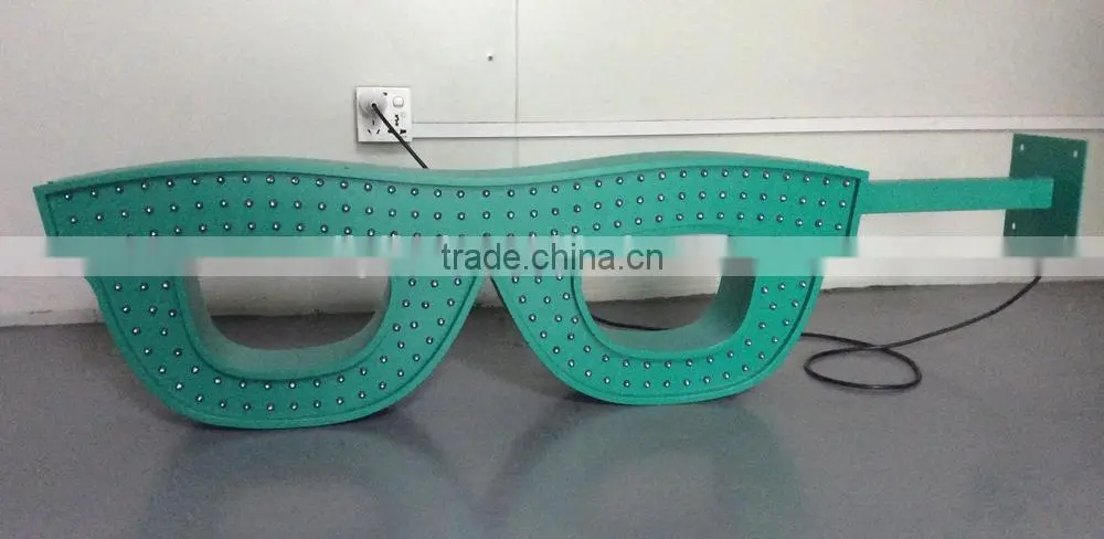 2015 LIYI hot selling aluminum led sign / outdoor led moving sign for glasses shop with infrared remote control custom neon sign