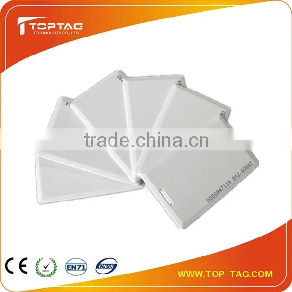 white blank RFID Thick Card, Plastic clamshell card