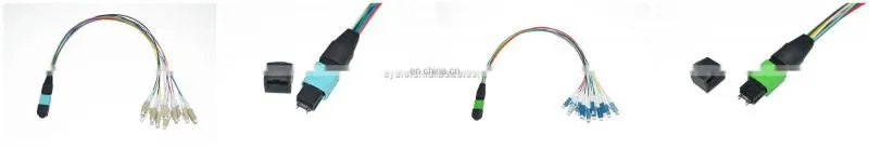 8 12 24 cores Multimode OM3 MTP MPO Cable for Date center