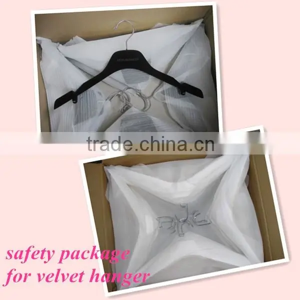 elegant black rubberized plastic hanger for coat