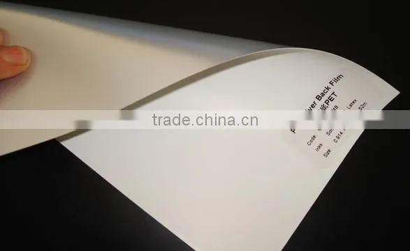 roll up media silver back PET film 210mic