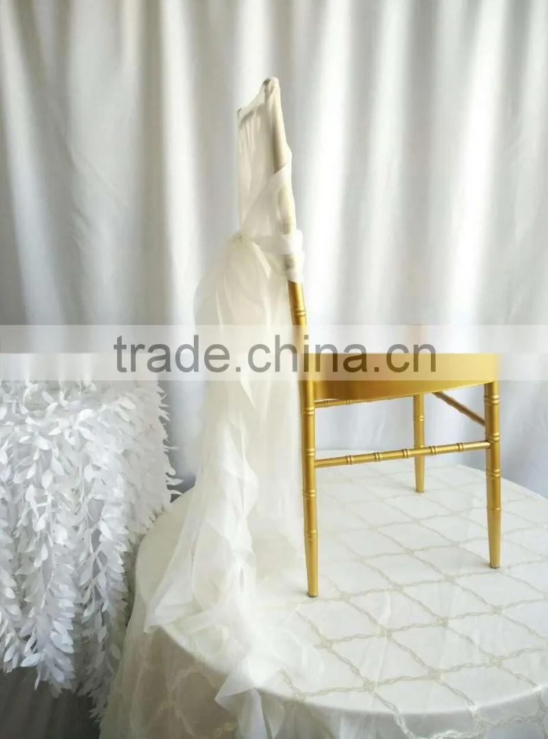 wedding chair cover and chiffon sash