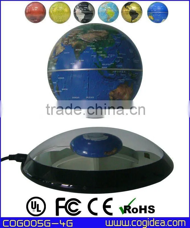 novelty products magnetic floating 4" 6" globe for gifts suspending globe