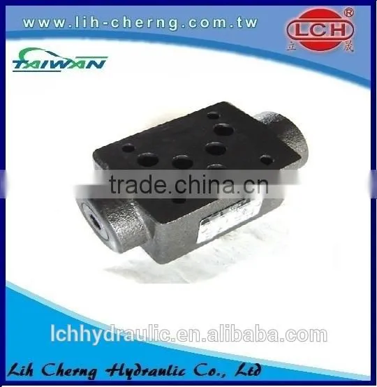 Direct type hydraulic relief valves for oil hydraulic use made in Taiwan