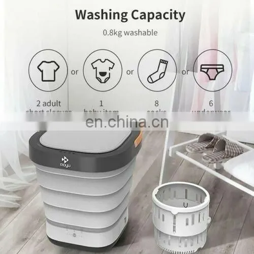 Moyu Mini Portable Washing Machine XPB08-F2 2 in 1 Portable Foldable Mini Washer Clothes Washing and Spin Dryer for Home Travel