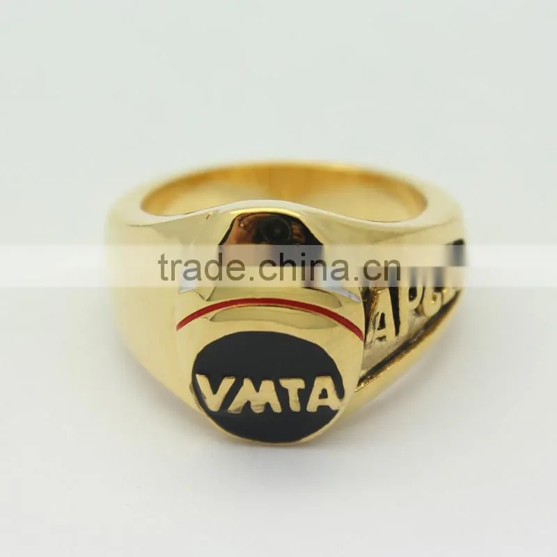 promotional enameled stainless steel men stamp ring