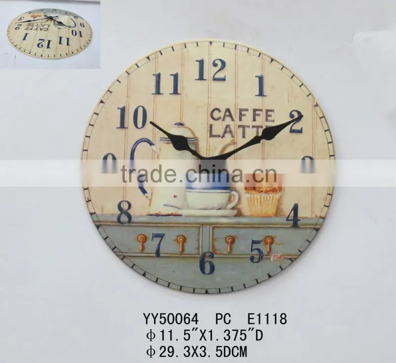paris tower round metal wall clock, hang clock