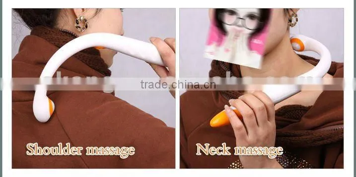 Heating manual neck massager
