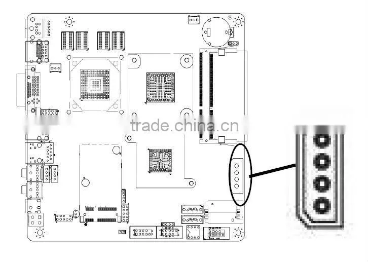 Hot Sale Intel Atom Dual Core CPU D525 MINI ITX Mainboard Intel Atom Mainboard