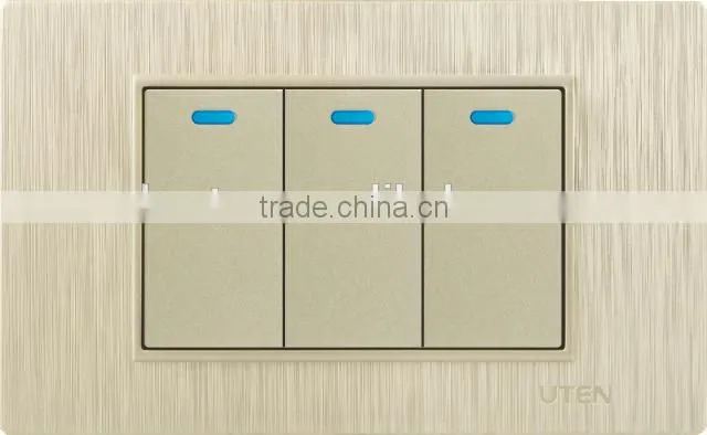 LED Mirco point switch, 3 gang 1 way switch