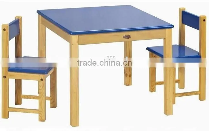 Wooden Children Chair, Wooden Children Table, Pine Wood Furniture for Kids