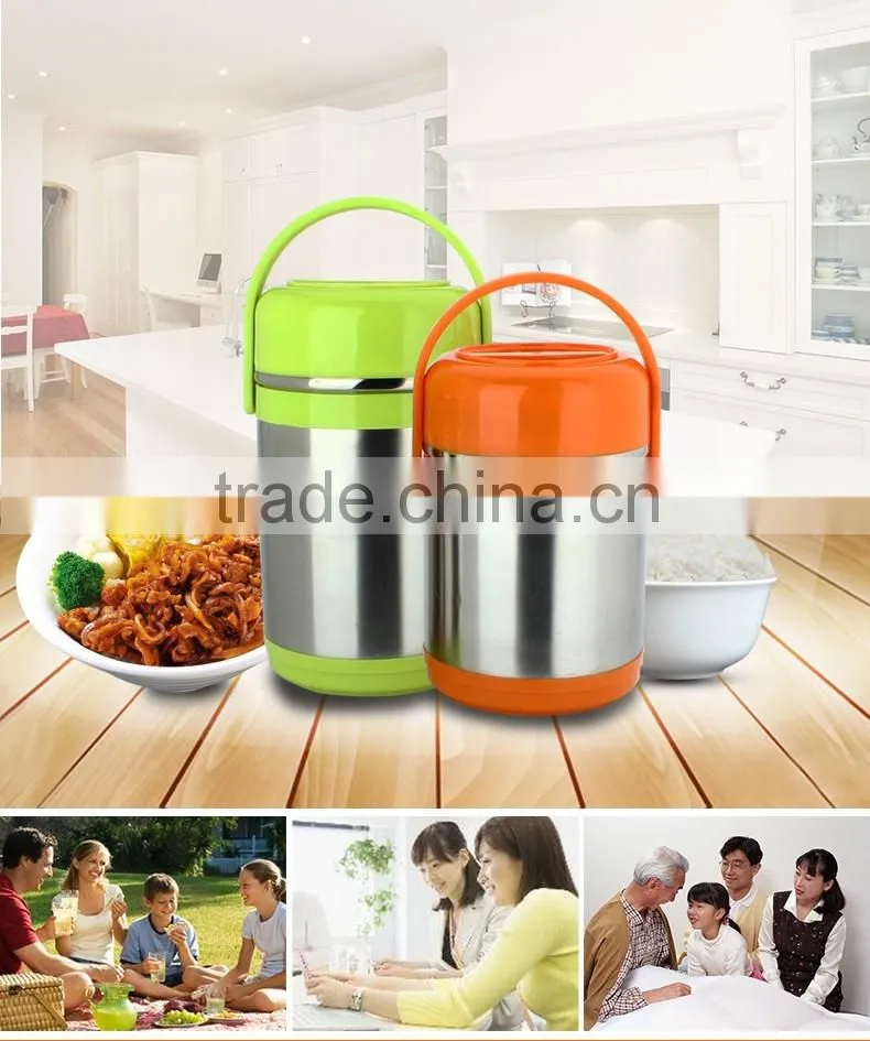 heating lunch tiffin box keep food hot stainless steel hot lunch box tiffin carrier with 1.5L