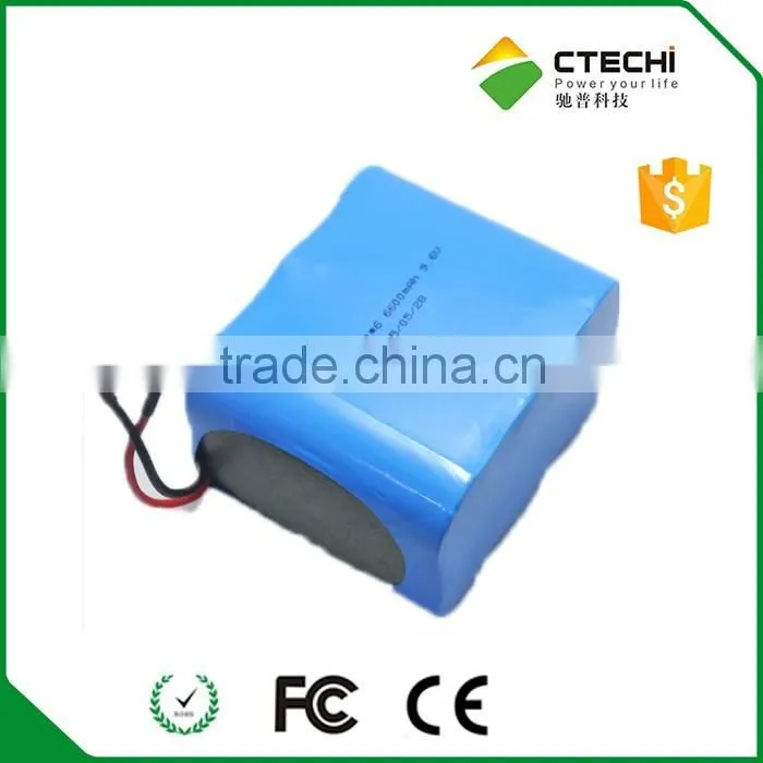 Battery pack IFR26650 9.6V LiFePO4 battery pack rechargeable cell 6600mah