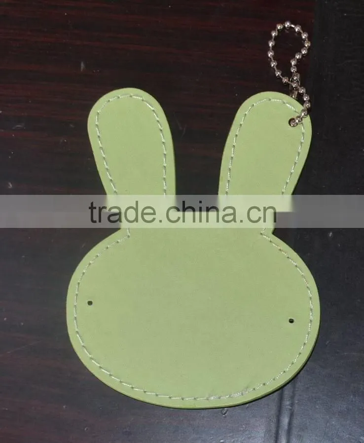 PU Leather Bear Shape Hang Tag can be Decorated with DIY Slide Letters