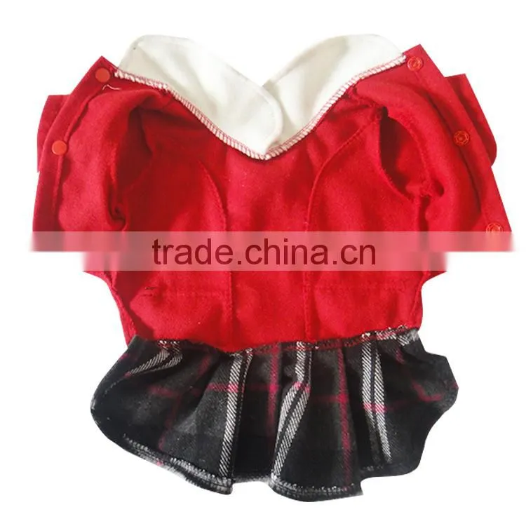 Wholesale Baby Collar Style Spring Autumn Winter Dog Lovers Red Dress