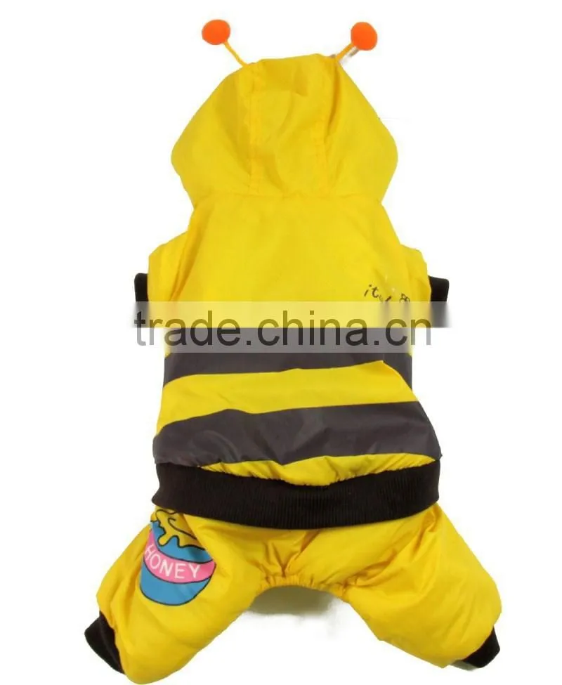 Wholesale 3D Bee Shape Cotton-padded Clothes for Dog Autumn Winter Windcoat Pet Clothes