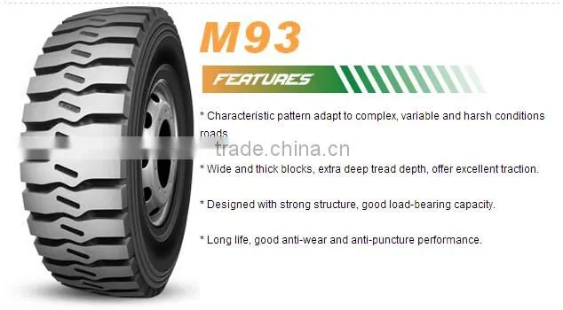 Hot selling M93 best chinese brand truck tire
