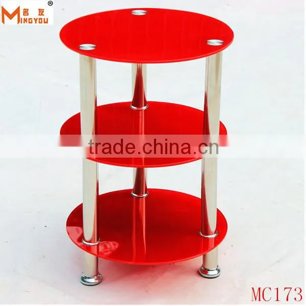 hot sale modern design 3 Tier shelf metal side table