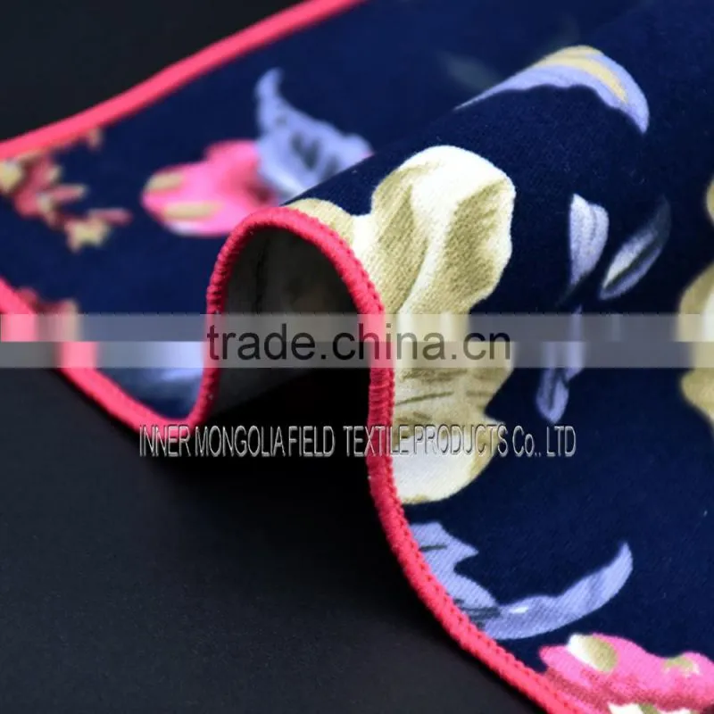 Men's Business Casual Square Cotton Flower Handkerchief Towels