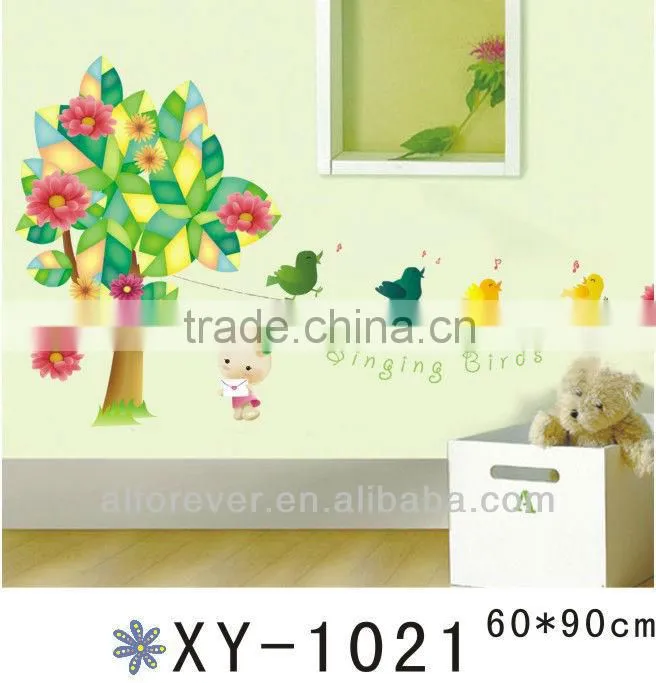 New Fashion wall sticker singing birds