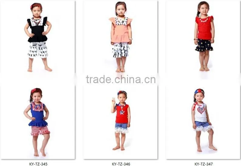 2016 Factory Sale Organic Cotton Apparel Baby Crucifix Outfits Kids Clothing Company