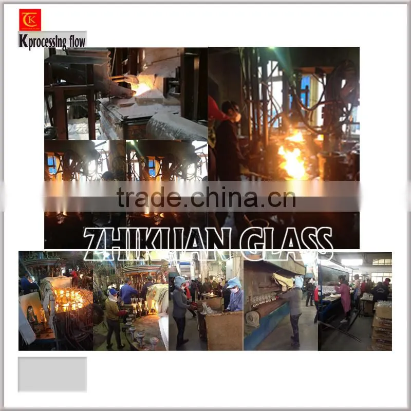 Hand Blown colored glass vase on alibaba china