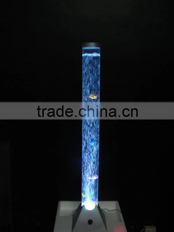 120cm led large bubble column and plastic base bubble column