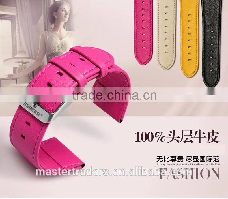 Original Jisoncase Genuine Leather Watch Band 38MM Buckle Watch Strap For Apple Watch MT-3409