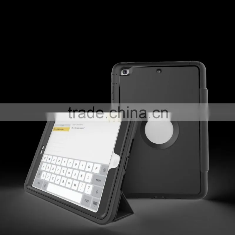 2016 Sleep Wake Function Leather Case For iPad Mini Folding PU Leather Case Full Cover Protective For iPad Mini 1/2/3 TB-0280