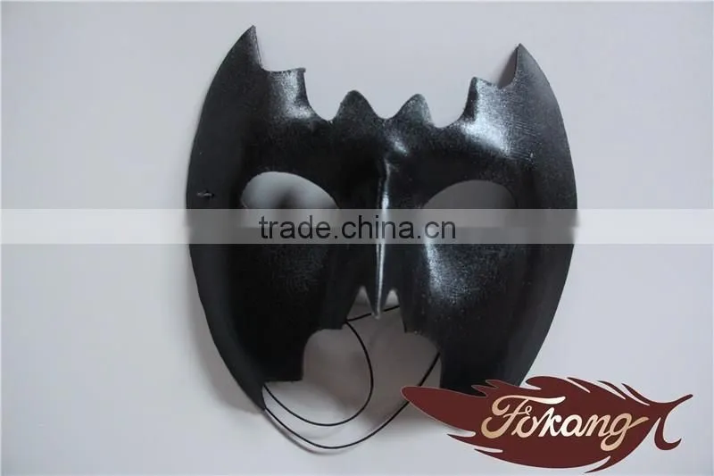 Black Plastic Masquerade Batman Mask For Venetian Party
