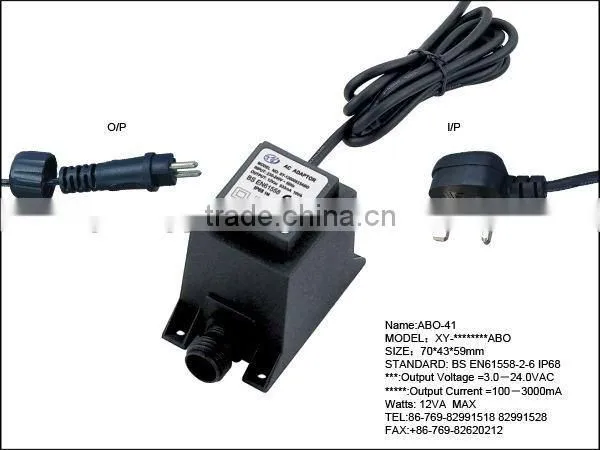 UK Waterproof transformer for Lighting